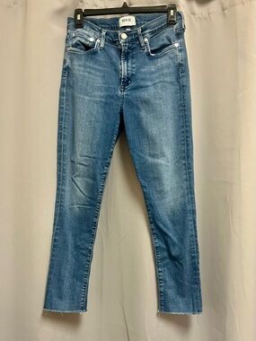 Agolde Los Angeles Mid Wash Cropped Straight-Leg Jeans Size 28